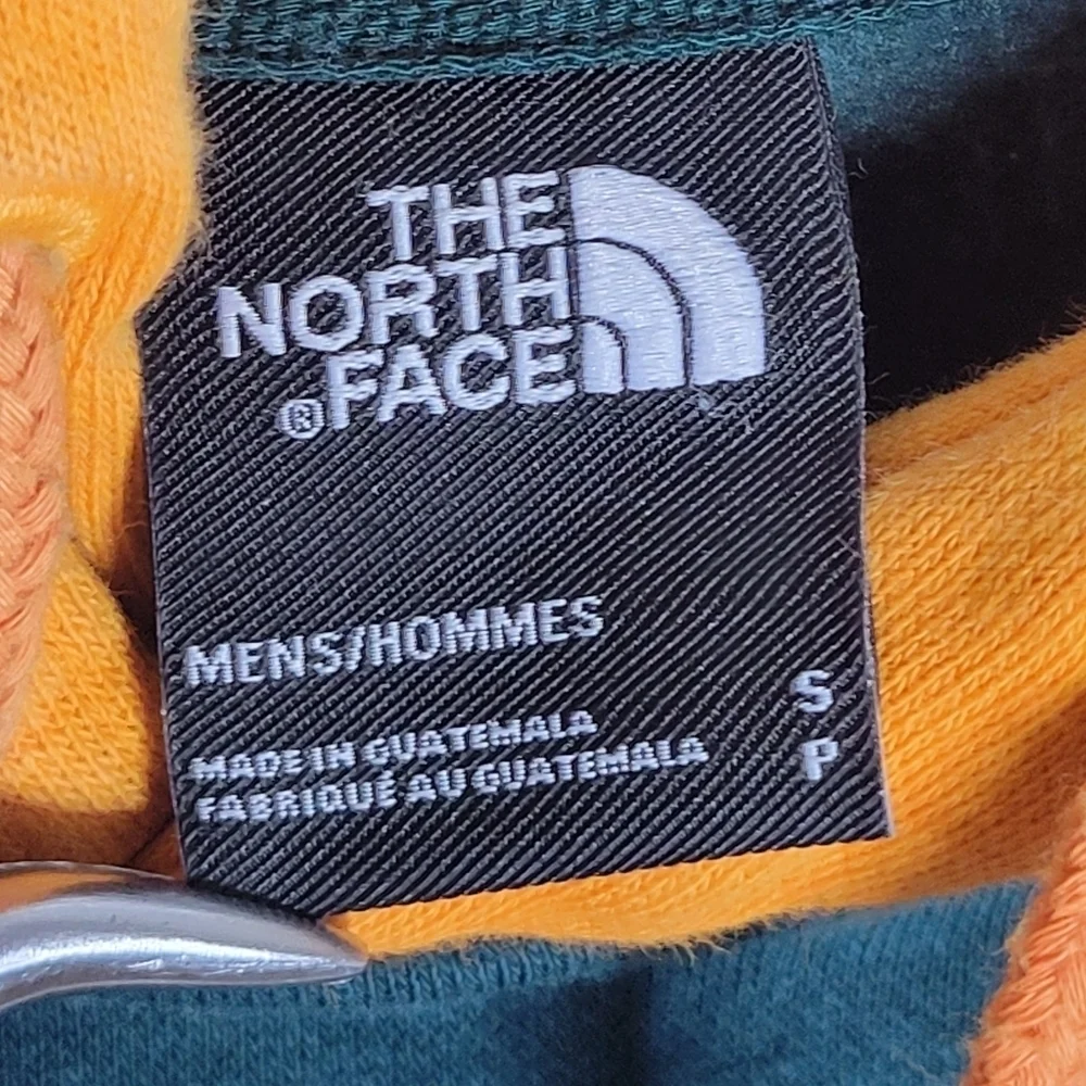 The North Face Men's Color Block Pullover Hoodie Green Blue Orange Size Small